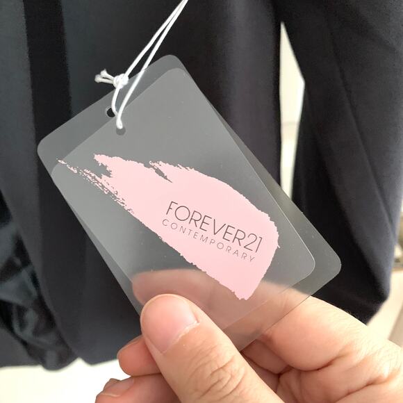 Forever 21 Contemporary Open Front Relaxed Fit Blazer in Dark Gray - Picture 7 of 8